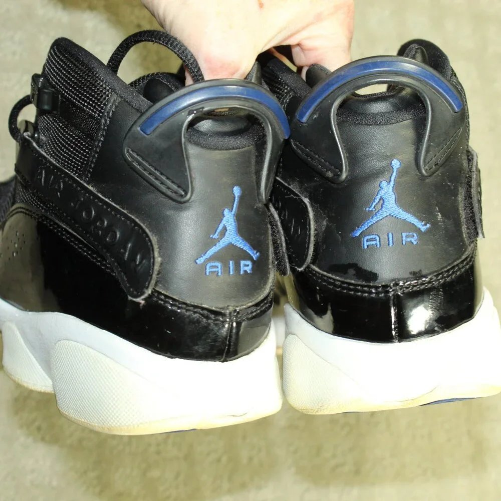 Nike Air Jordan 6 Rings Space Jam Size 9 Black and Blue Athletic Shoes
